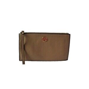 Michael Kors Fulton Large Pebbled Leather Zip Wristlet Clutch Wallet